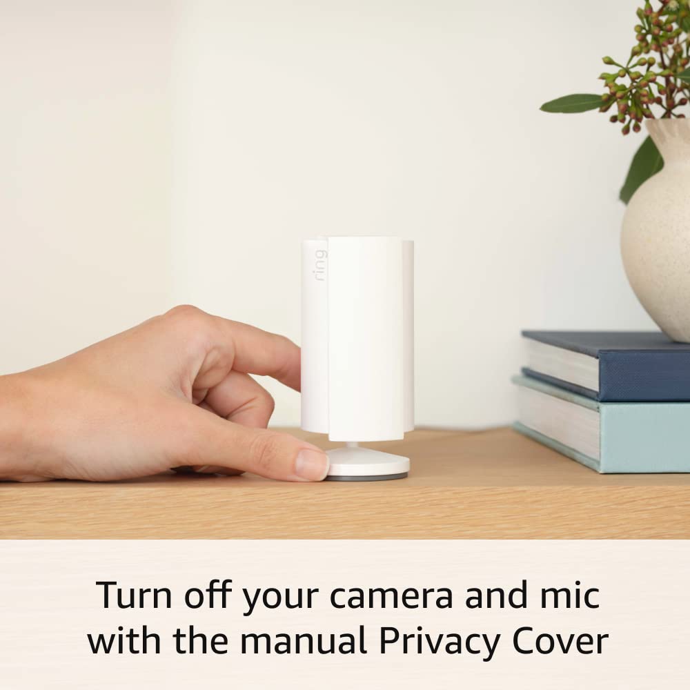 Like-New Ring Indoor Cam (newest model) — Home or business security in 1080p HD video, White