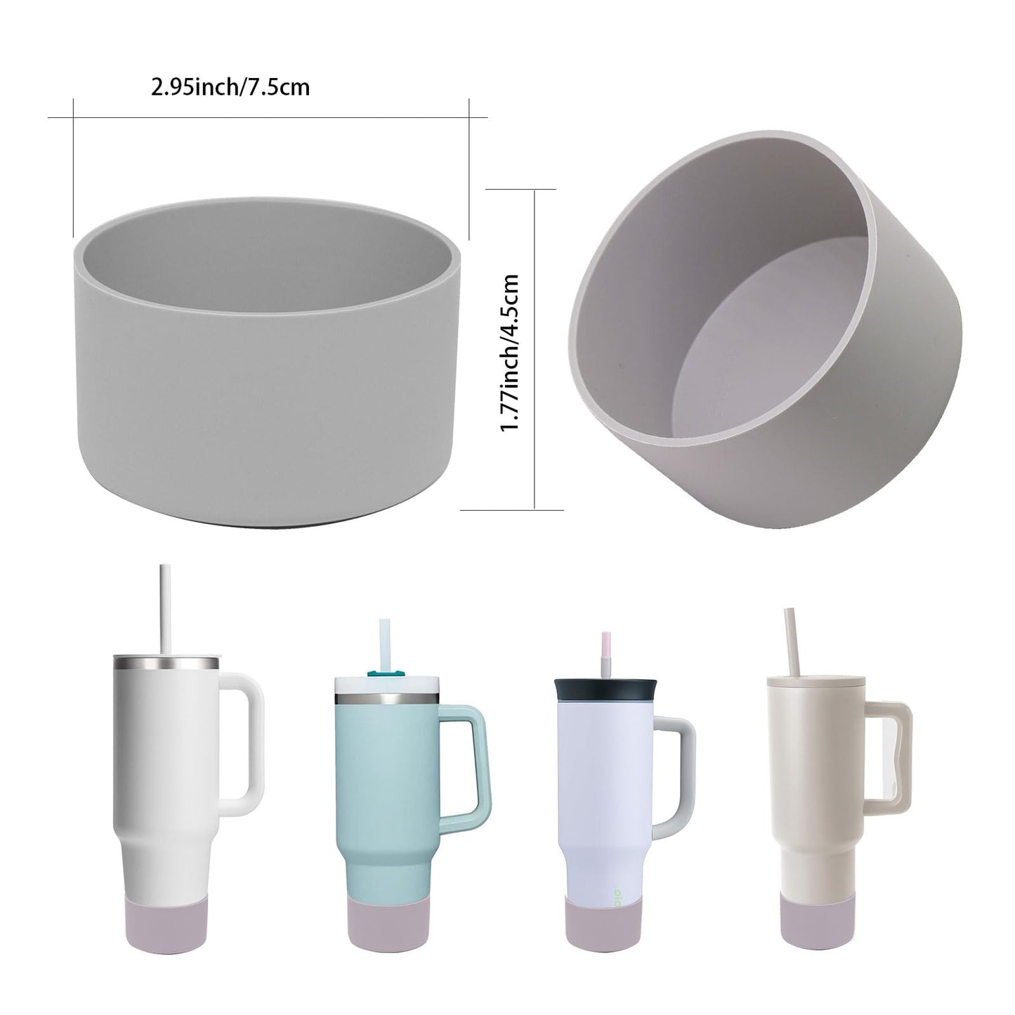 TFAK Protective Silicone Boot For Stanley Quencher Tumbler 30 oz 40 oz & IceFlow 20oz 30oz & Hydro Flask Water Bottle 12-24oz & Simple Modern Bottle