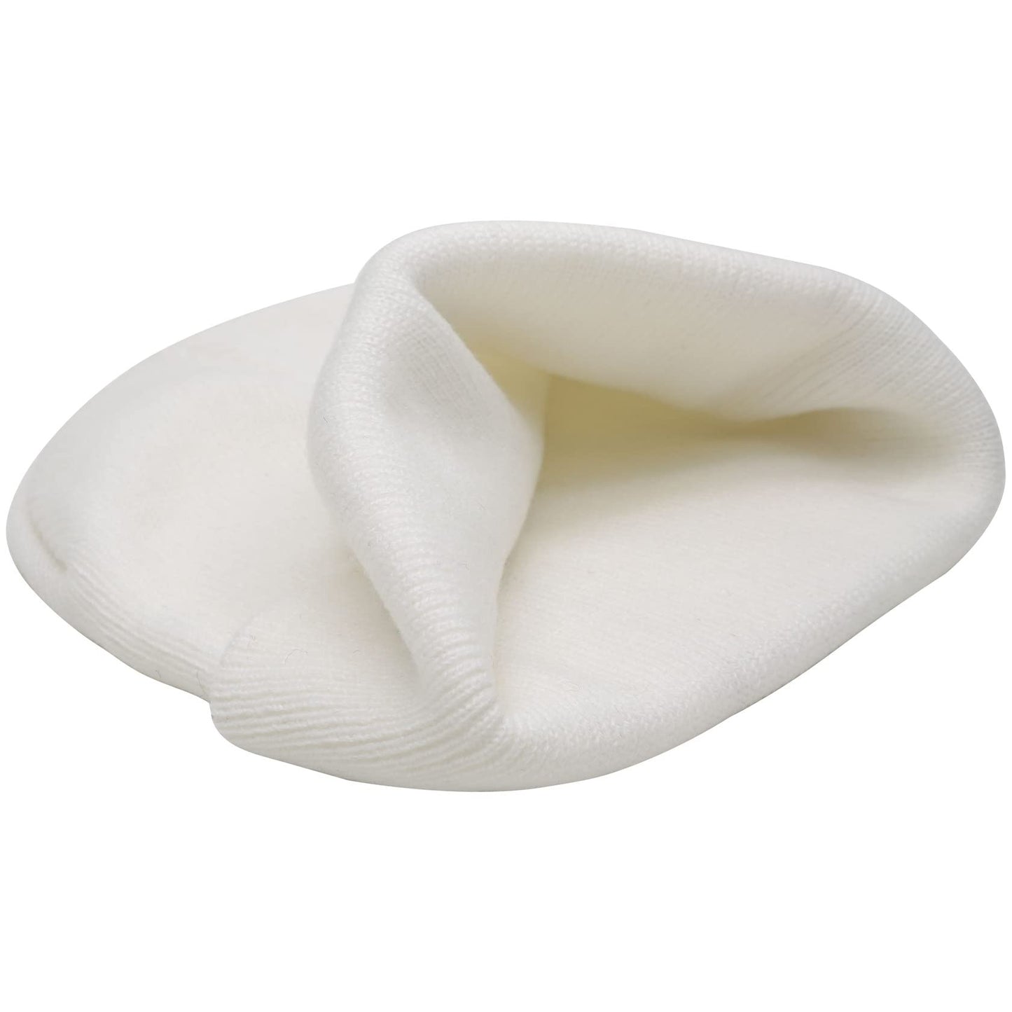 55cube Knit Cuffed Beanie for Men Women 2Pack White/Black
