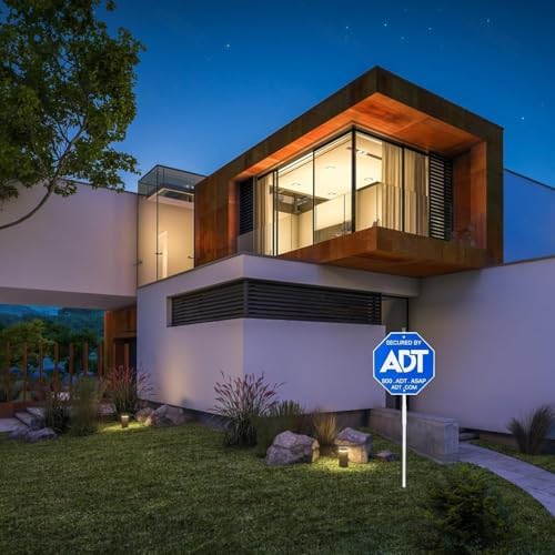 ADT Security Sign - Heavy Duty 28" 100% Aluminum Yard Sign with Stake for Weather-Resistant Protection