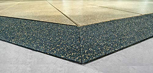 American Floor Mats - Extreme Rubber Gym Tiles - 1 Inch Thick Colorful Rubber Gym Tiles - Superior Shock and Sound Absorbing Tiles - 95% Tan 50 Tile Pack (Covers 200 Sq Ft)