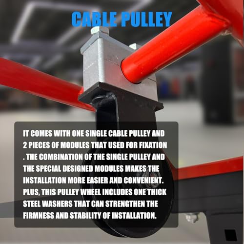 Upgraded Cable Pulley System , LAT Pull Down Machine for Home Gym Equipment, Weight Pulley System for Cable Machine, LAT Pulley System for Strength Training Power Cages, Power Racks (Diameter 28mm)