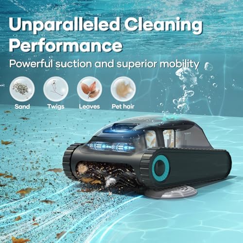 AIPER Scuba S1 Cordless Robotic Cleaner, Smart Navigation for Inground Pools up to 1,600 Sq.ft, Wall and Waterline Cleaning Vacuum