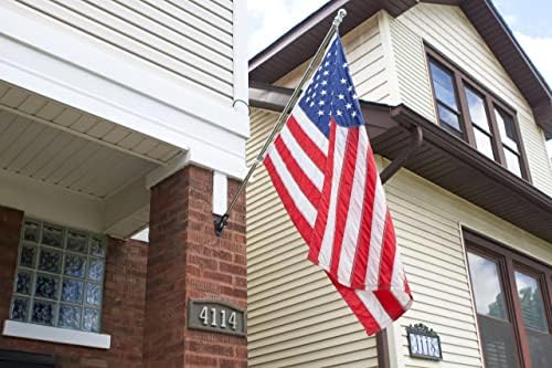 American Flag 3x5 FT Outdoor, Heavy Duty High Wind US Flag, Embroidered Stars, Sewn Stripes, Brass Grommets, Indestructible Tough Double Sided United States Flag Suitable for Outside Use