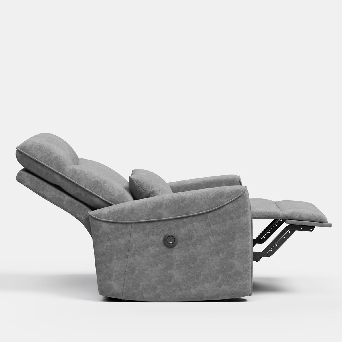 MECHYIN Power Recliner Chair for Adults, Reclining Sofa Chair, Adjustable Home Theater Seating Lounge with Lumbar Support, Small Recliners for Living Room with Charging Ports (Lividity)