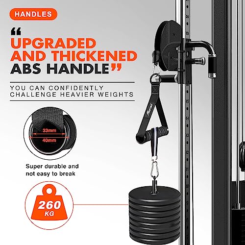 HPYGN Exercise Handles for Gym Cable, Fitness Handles with Carabiner, Resistance Band Handle for Exercise Bands, Home Fitness Workouts, Gym Equipment, Weightlifting and Weight Training 2pcs