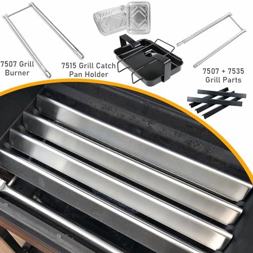 Uniflasy 7507 Grill Replacement Part Kit for Weber Genesis Silver A, Spirit 200 Series, Spirit 500, Spirit E-210, Spirit E-200, S-200, S-210 7507 Grill Burner Tube Set with 7535 Flavorizer Bar, 7534