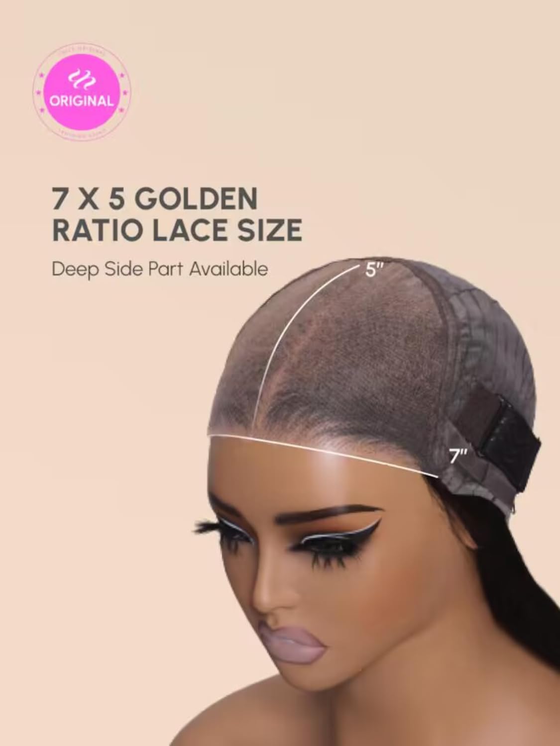 UNICE Bye Bye Knots 7x5 Pre Cut Lace Glueless Wig Reddish Brown Body Wave Wig Pre Bleached Invisible Knots Pre Everything Wig Human Hair Wig Pre Plucked 150% Density 18inch