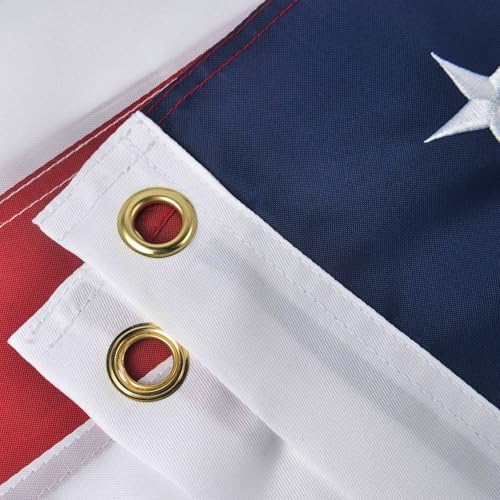 American Flag 3x5 Outdoor, US Flag/USA Flag with 300D Oxford Nylon, Sewn Stripes, Brass Grommets, Embroidered Stars, for Outdoor Use