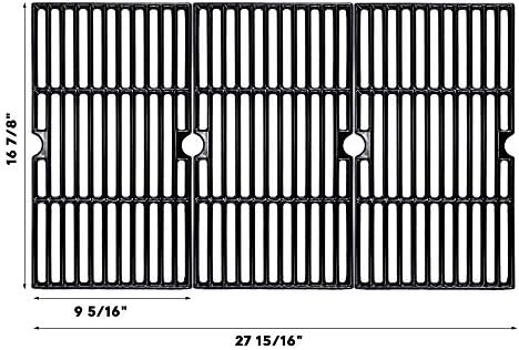 Grill Replacement Parts for Charbroil 463436215, 463436213, 463436214, 467300115, G432-001N-W1, G432-Y700-W1, G432-0096-W1, 16 7/8" Cooking Grate, Grill Burner Tube, Heat Plate Tent and Crossover Tube
