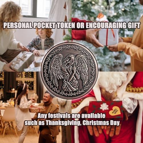 10 Pcs Guardian Angel Pocket Token Coins Christian Gift