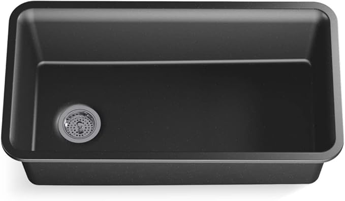 KOHLER K-8206-CM7 Cairn Sink, 33 in, Matte Graphite