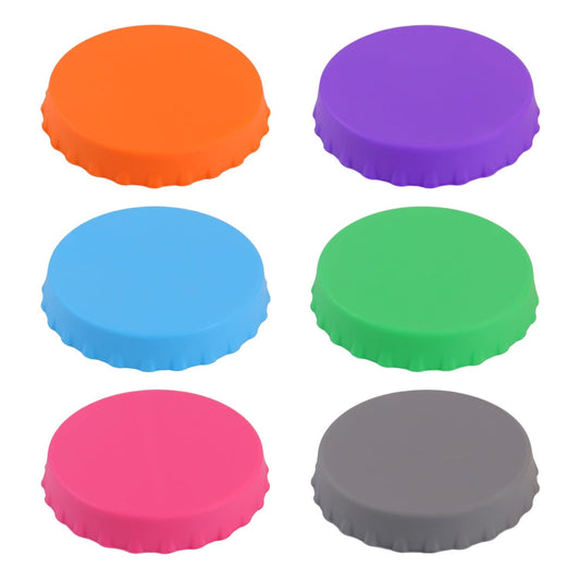 6 Pack Silicone Soda Can Lids Silicone Cans Covers for Beverage Soda Drink Reusable Beer Can Cover Lid Can Saver for Coke Juice Can Stopper Protector Fits Standard Cans (6 Colors)
