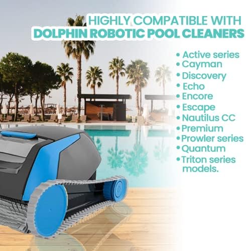 (2 Pack) Replacement Gray Tracks for Maytronics Dolphin Robotic Pool Cleaners with Part Number 9983152-R2 Dolphin Parts