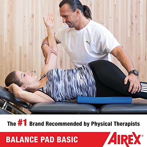 AIREX Balance Pad Basic – Stability Trainer for Balance, Stretching, Physical Therapy, Exercise, Mobility, Rehabilitation and Core Training Non-Slip Closed Cell Foam Premium Balance Pad, Blue, (30-1907)
