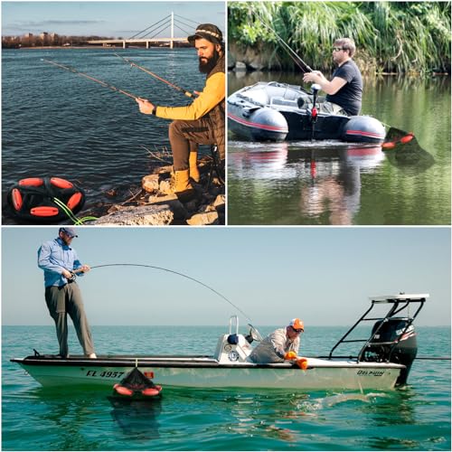 Large Foldable Floating Fish Basket for Live Caught Fish, Collapsible Mesh Bait Pen, Portable Kayak Fishing Live Well, Heavy Duty Coated Fishing Net Bag