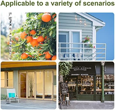 OFFO Bird Scarer Rods 11.5 in (40 PCS) Reflective Bird Device Outdoor Bird Scarer to Keep Pigeon and Woodpecker Away from Garden or Yard, Silver.