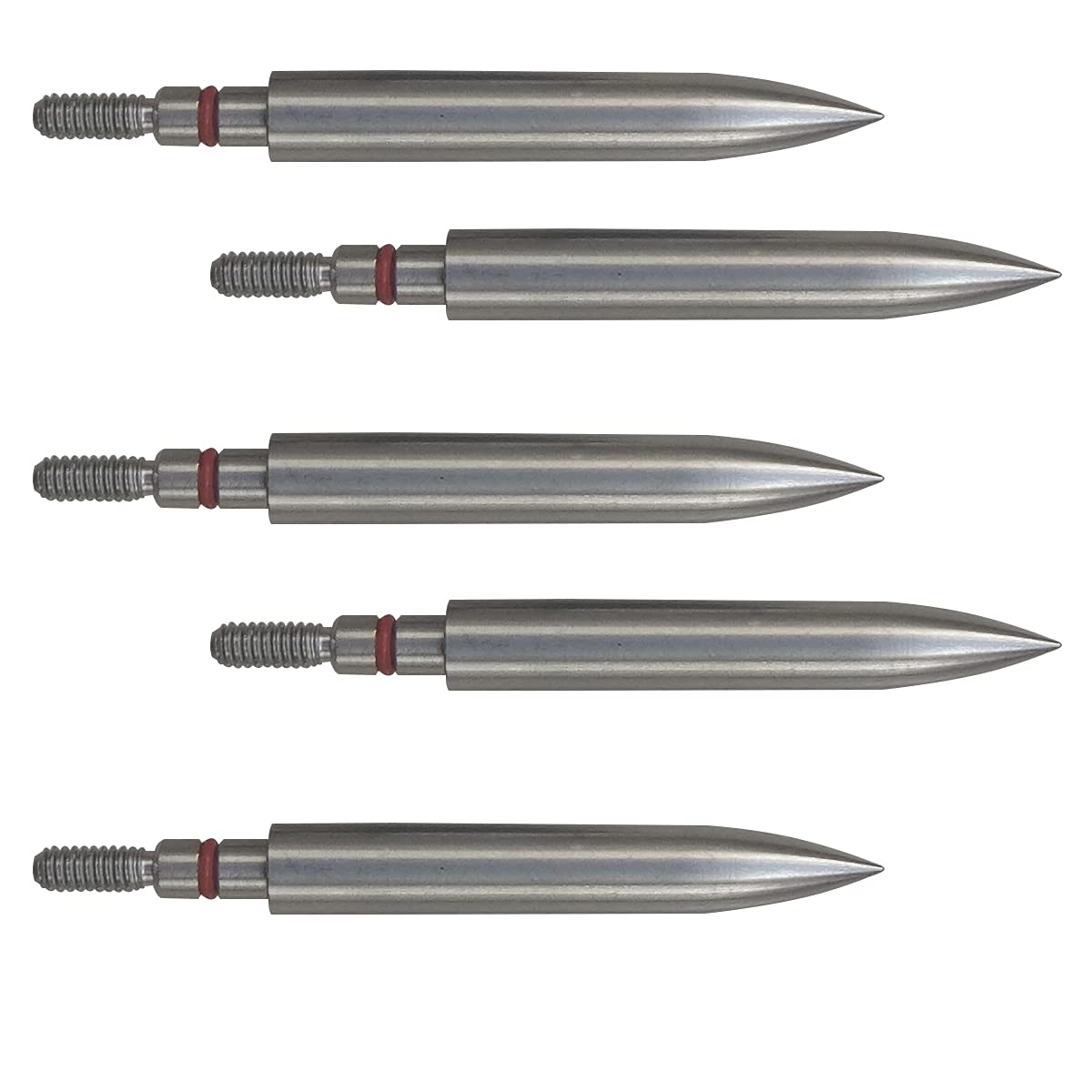 Aklisdlha Field Points arrowheads 100/125/150/200/300 Grains Archery Field Points,Stainless Steel Screw in Archery Field Tips and Broadheads (1 Dozen 12 PCS)(5/16″-300 Grains)