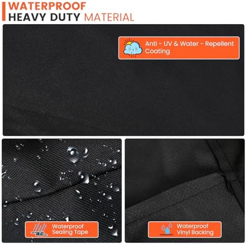 QuliMetal Grill Cover for Rec Tec RT-590, Recteq Deck Boss 590 Wood Pellet Grill - Heavy Duty Waterproof Fade Resistant Outdoor Smoker Cover with Elastic Drawstring for Recteq RT-590 Grill Accessories