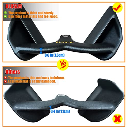 BLUSLM LAT Pull Down Bar for Cable Machine, LAT Pulldown Attachments T Bar V Bar Cable Attachment, Back Tricep Bar Strength Training Handle (BL4PLUS)