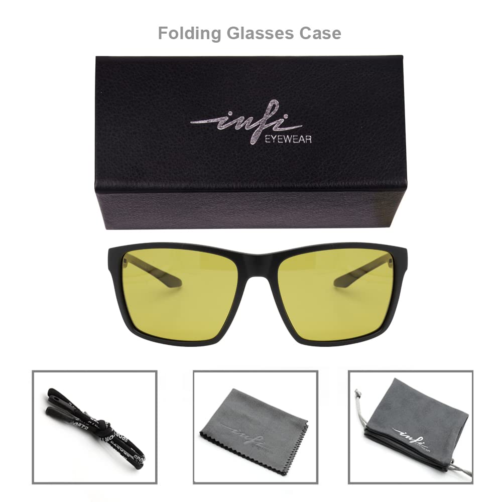 INFI Fishing photochromic Polarized Sunglasses for Men Driving Running Golf Sports Glasses Square UV Protection Designer Style Unisex