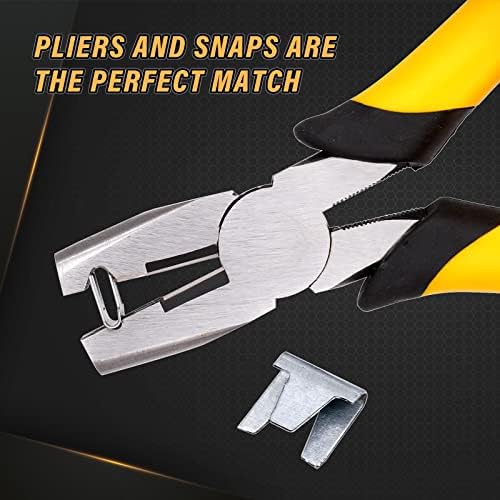 900pcs Rabbit Chicken Wire Cage Clips with Fence Pliers Hog Rings Snap-Ring Pliers Wire Clamp Tool Fasten Clips Buckle Pliers for Building Installation Wire Cage Pet Bird Quail