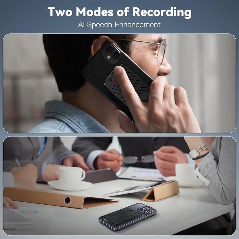 AI Voice Recorder,Note Voice Recorder with Transcribe Summarize & Two-Way Translation,112 Languages,App Control,64GB Memory,Suitable for Lectures,Meetings,Calls,International Exchange