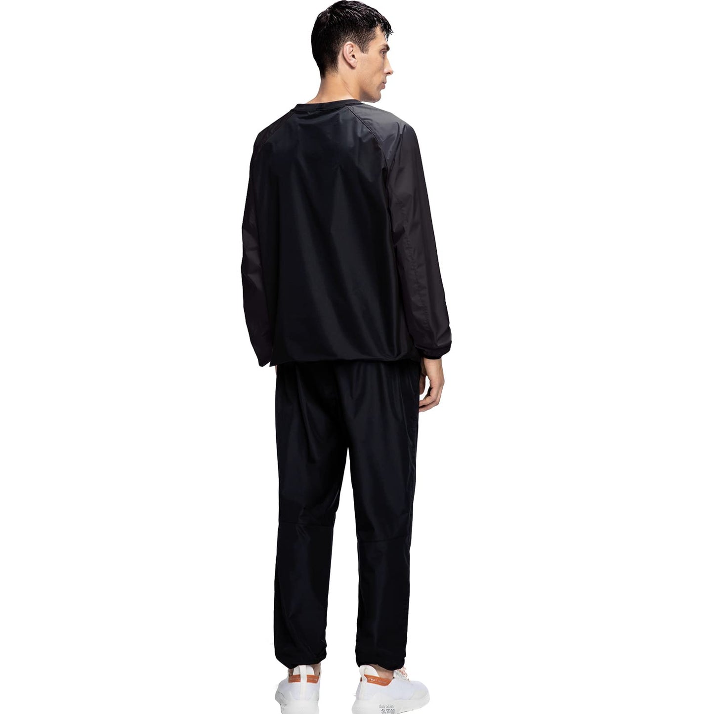 HOTSUIT Sauna Suit Men Anti Rip Sweat Suits Gym Boxing Workout Jackets, Black, S