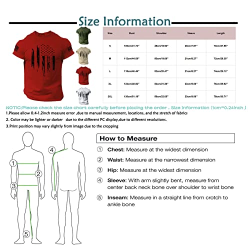 Ymosrh T Shirts for Men Graphic, 4th of July Shirts American Flag T-Shirt Man Patriotic Tee Muscle Shirts (L, Green)