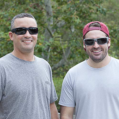 Spy Optic Men's General Rectangular Sunglasses, Black/Happy Gray/Green, 60 mm