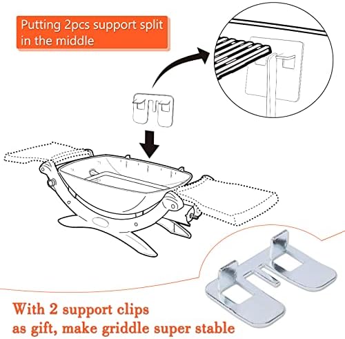 QuliMetal 7645 Cast Iron Cooking Grates for Weber Q200, Q220, Q2000, Q2400 Series Gas Grills, for Weber 396000, 396001 Grill Parts Grill Grates Replacement for Weber 7645 65811 69935, 2 Pack