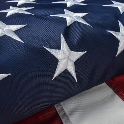American Flag 3x5 Outdoor, US Flag/USA Flag with 300D Oxford Nylon, Sewn Stripes, Brass Grommets, Embroidered Stars, for Outdoor Use