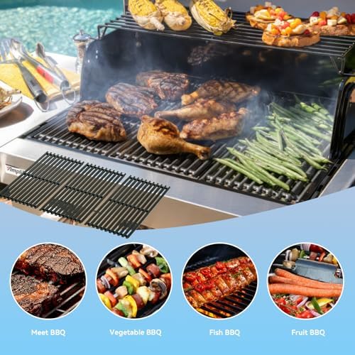 17" Cooking Grates for Charbroil Commercial Infrared 463355220 463242516 463242515 466242615 463243016 463346017 3-Burner Gas Grill, Cast Iron Grill Replacement Parts for Tru infrared G466-0025-W1A