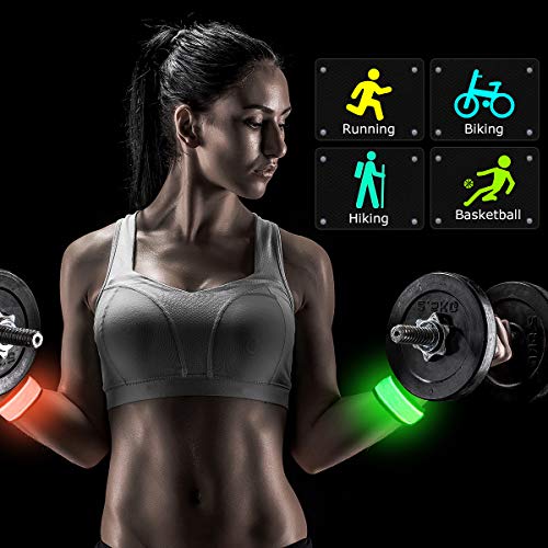 esonstyle Pack of 6 LED Light Up Band Slap Bracelets Night Safety Wrist Band for Cycling Walking Running Concert Camping Outdoor Sports (6 Pack)