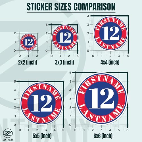 Personalized Baseball Sticker Custom Baseball Stickers with Name Number Waterproof Vinyl Decal Sticker for Laptop Water Bottle Hardhat Gifts for Her Him Adults