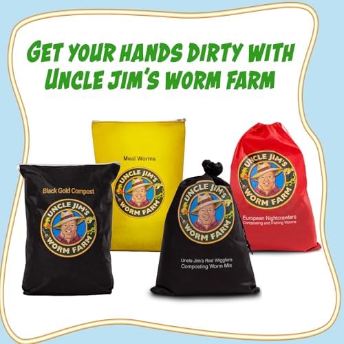 Uncle Jim's Worm Farm 3000 Count Mealworms for Reptiles and Chickens | Mealworms for Feeding Lizard, Gecko, Bearded Dragons, Chickens, Birds, and More | Suitable for Fishing Bait