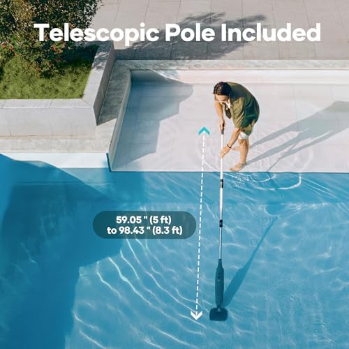 Aiper Pilot X1 Handheld Pool Vacuums, Cordless Cleaner for Inground & Above-Ground Pools, 21 GPM Suction, with Telescoping Pole & Dual Cleaning Modes