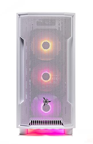 Skytech Gaming Archangel Gaming PC Desktop – Intel Core i7 12700F 2.1 GHz, NVIDIA RTX 4060, 1TB NVME SSD, 16GB DDR4 RAM 3200, 600W Gold PSU, 240mm AIO, 11AC Wi-Fi, Windows 11 Home 64-bi,White