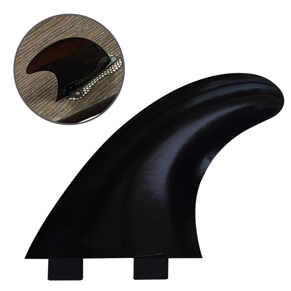 Rokia R G5 FCS Fins with Fin Key and Screws 3 PCS Replacement Plastic Surfboard Fins for Surfing