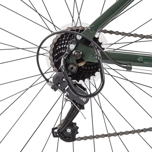 Huffy Hardtail Mountain Trail Bike 24 inch, 26 inch, 27.5 inch, 26 Inch Wheels/17 Inch Frame, Military Green Gloss