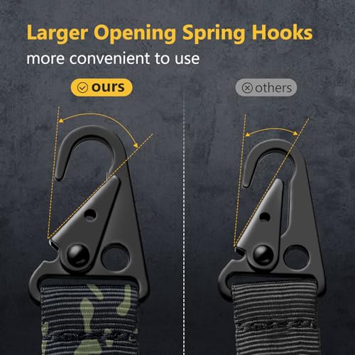 CVLIFE Two Point Sling Rifle Sling Adjustable Length Gun Sling for Outdoor Sport Camo Black