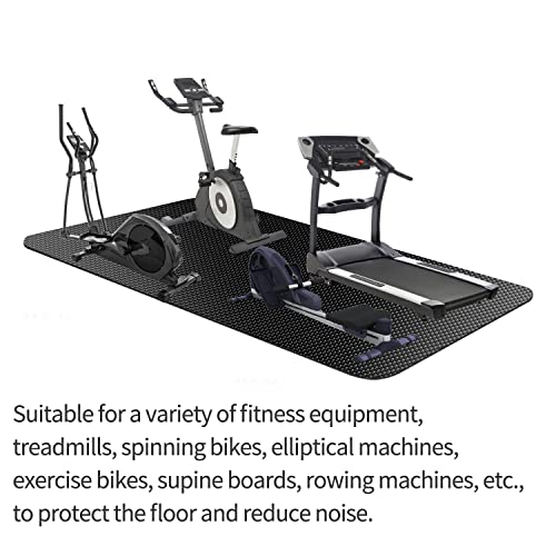 Fitness Equipment Mat,Exercise Equipment Mat,Treadmill Mat, Exercise Bike Mat, Workout Mats for Home Gym Mats Gym Flooring Rubber Workout Mat Fitness Mat Large Yoga Mat Cardio Mat for Weightlifting