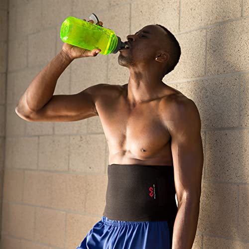 McDavid Waist Trimmer Belt for Men, Sweat Band & Back Support, Improved Posture for Workouts, Black
