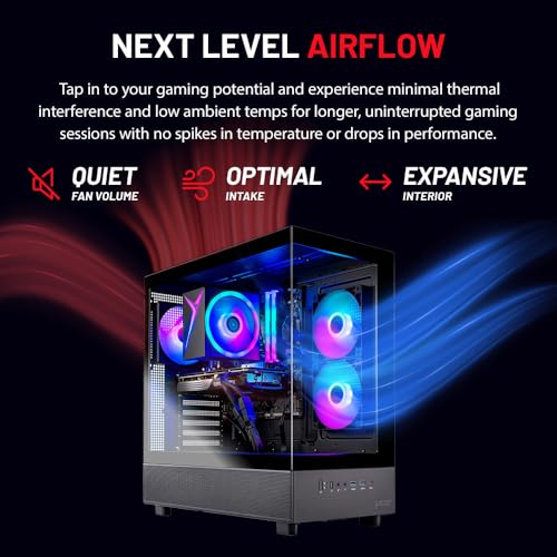 Skytech Gaming Azure 3 Desktop PC, Intel i5 14400F 2.5 GHz (4.7GHz), NVIDIA RTX 5060, 1TB NVMe SSD, 32GB DDR5 RAM 5200 RGB, 650W Gold PSU, Wi-Fi, Win 11