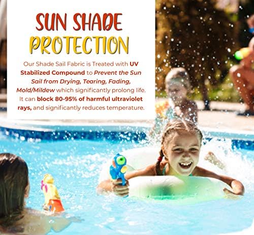 BACKYARD EXPRESSIONS PATIO · HOME · GARDEN | 10'x10'x10' Triangle Sun Shade Sail | UV Blocking Weather Resistant Sun Canopy | Backyard, Deck, Patio, Events (Terra Cotta)