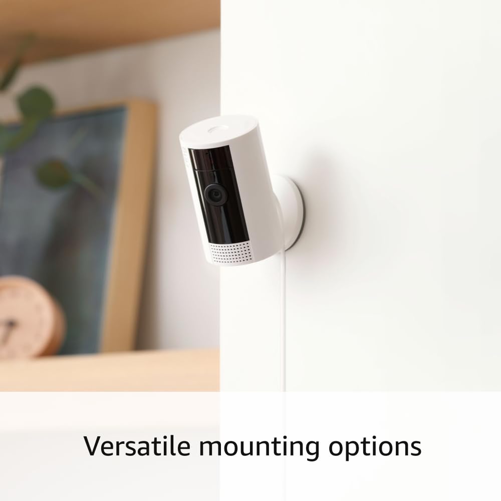 Like-New Ring Indoor Cam (newest model) — Home or business security in 1080p HD video, White