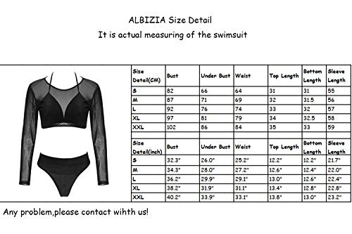 ALBIZIA Women's Sexy Brazilian Triangle Swimsuit 3 Piece Bathing Suit XL Army Green