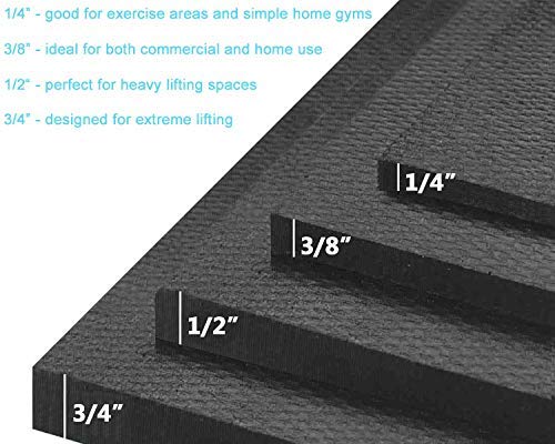 American Floor Mats Ultimate Stand-Alone Gym Mats 10% Blue-Grey 4' x 6' - 1/4" Thick