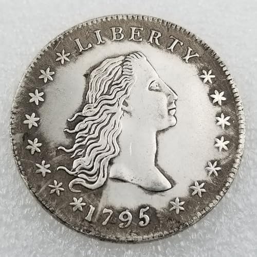 Antique Silver Coins, American Ancient Coin Collection, Flowing Hair Silver Dollar & Morgan Dollar Coin, U.S. Old Coins for Collectors, Commemorative Coins (Flowing Hair 1795)