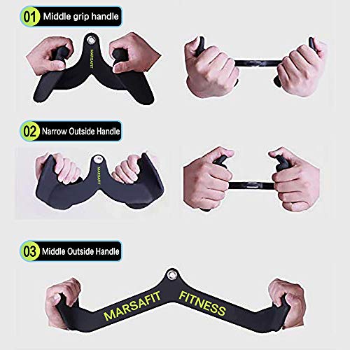 Tricep Press Down Bar Lat pull down Bar Handle Pulley Cable Machine Attachments, Home Gym Fitness Rowing bar Bicep Curl Back Strength Training Wide Grip Lat PullDown Bar Exercises (Length 31")